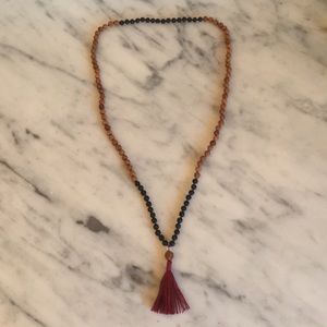 Ruksha Seed and Lava Bead Mala